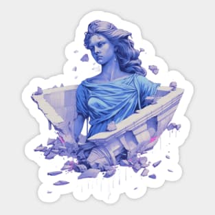 Summer Vaporwave Cyberpunk Girl Sticker